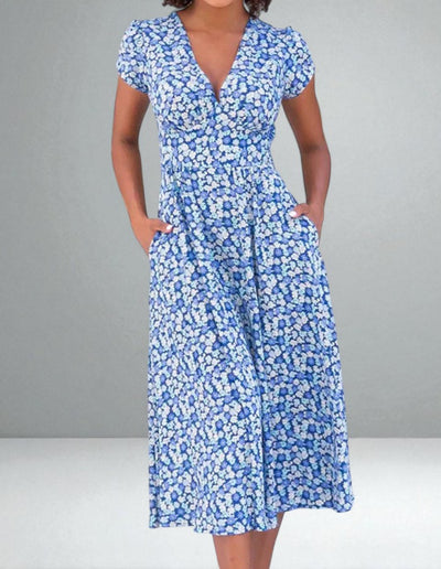 The Clara Floral Midi Dress