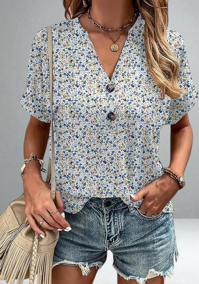 The Ariella Floral Buttoned Blouse