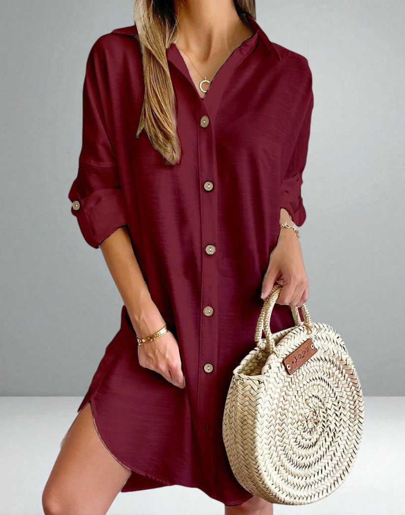The Cassy Button-Up Shirt Dress