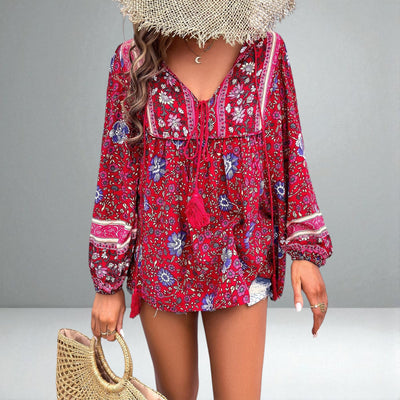 The Fiona Floral Boho Top