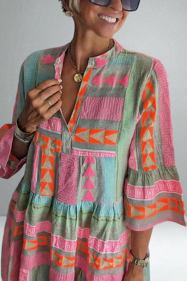 The Calla Embroidered Mini Dress