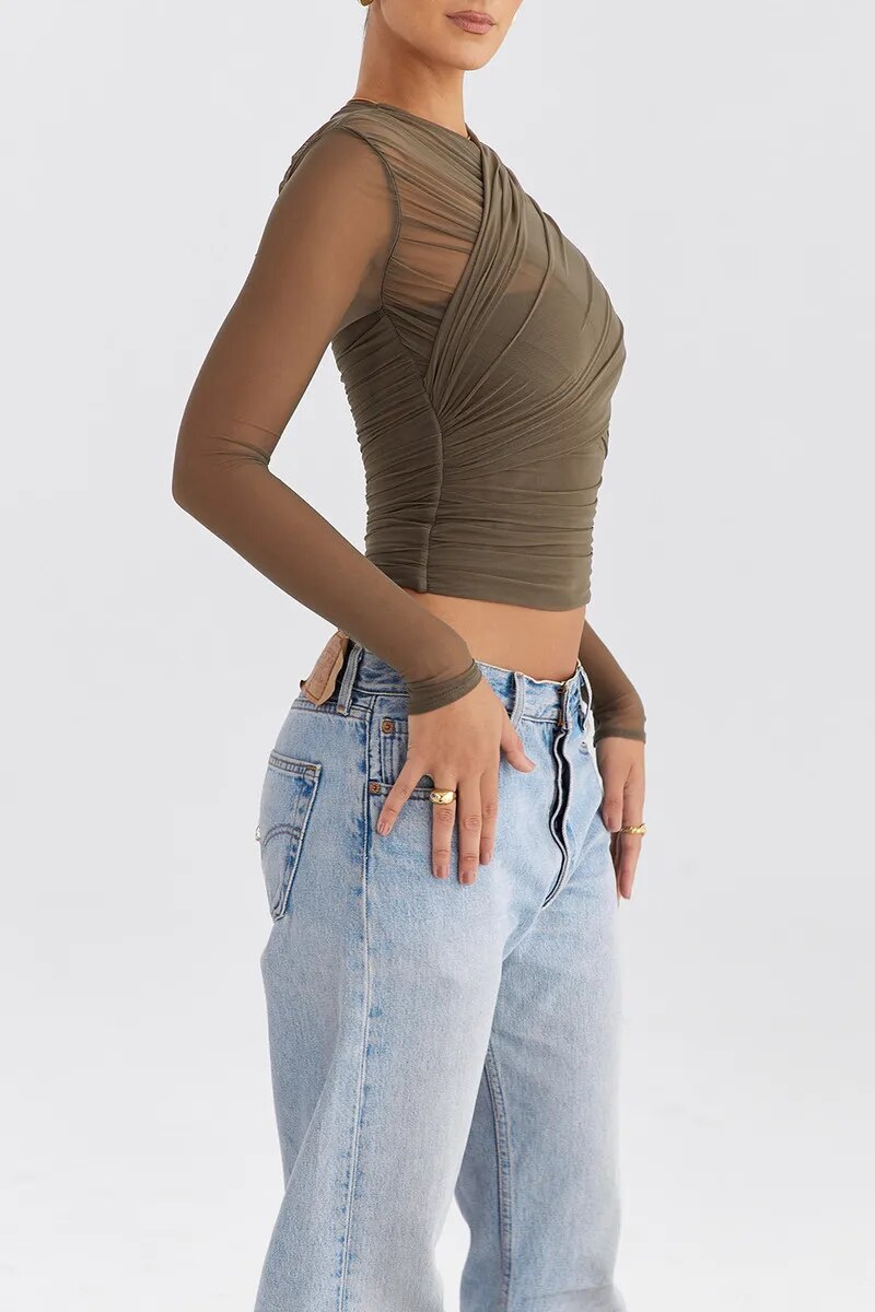 The Bella Mesh Party Top