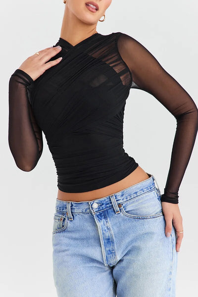 The Bella Mesh Party Top