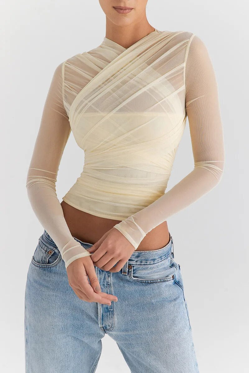The Bella Mesh Party Top