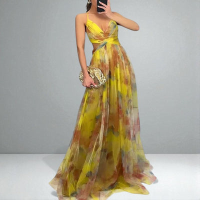 The Juliette Watercolor Maxi Dress
