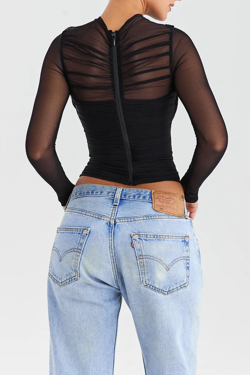 The Bella Mesh Party Top