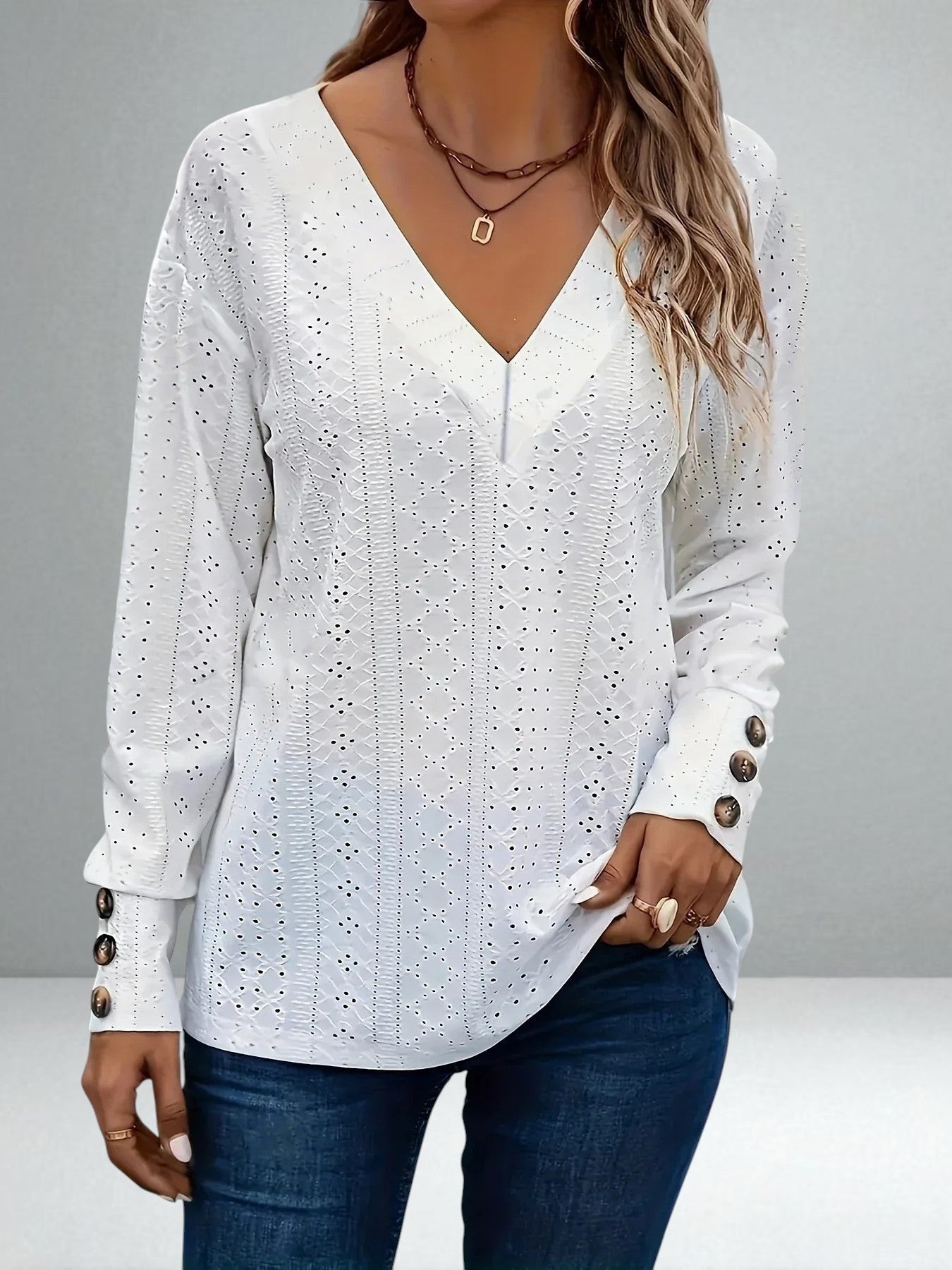 The Rivana Eyelet Top