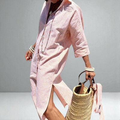 The Gloria Striped Shirt Dress