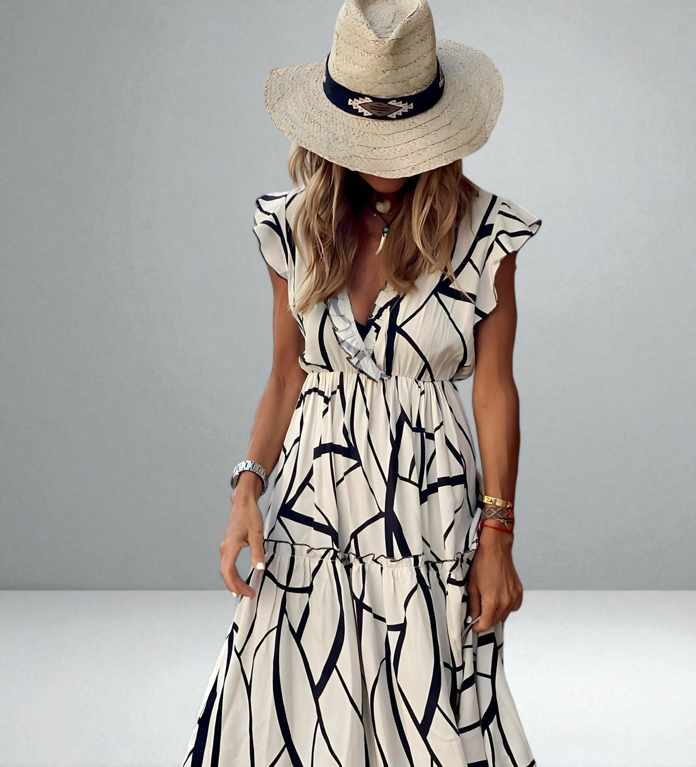 The Maddie Elegant Printed Dress