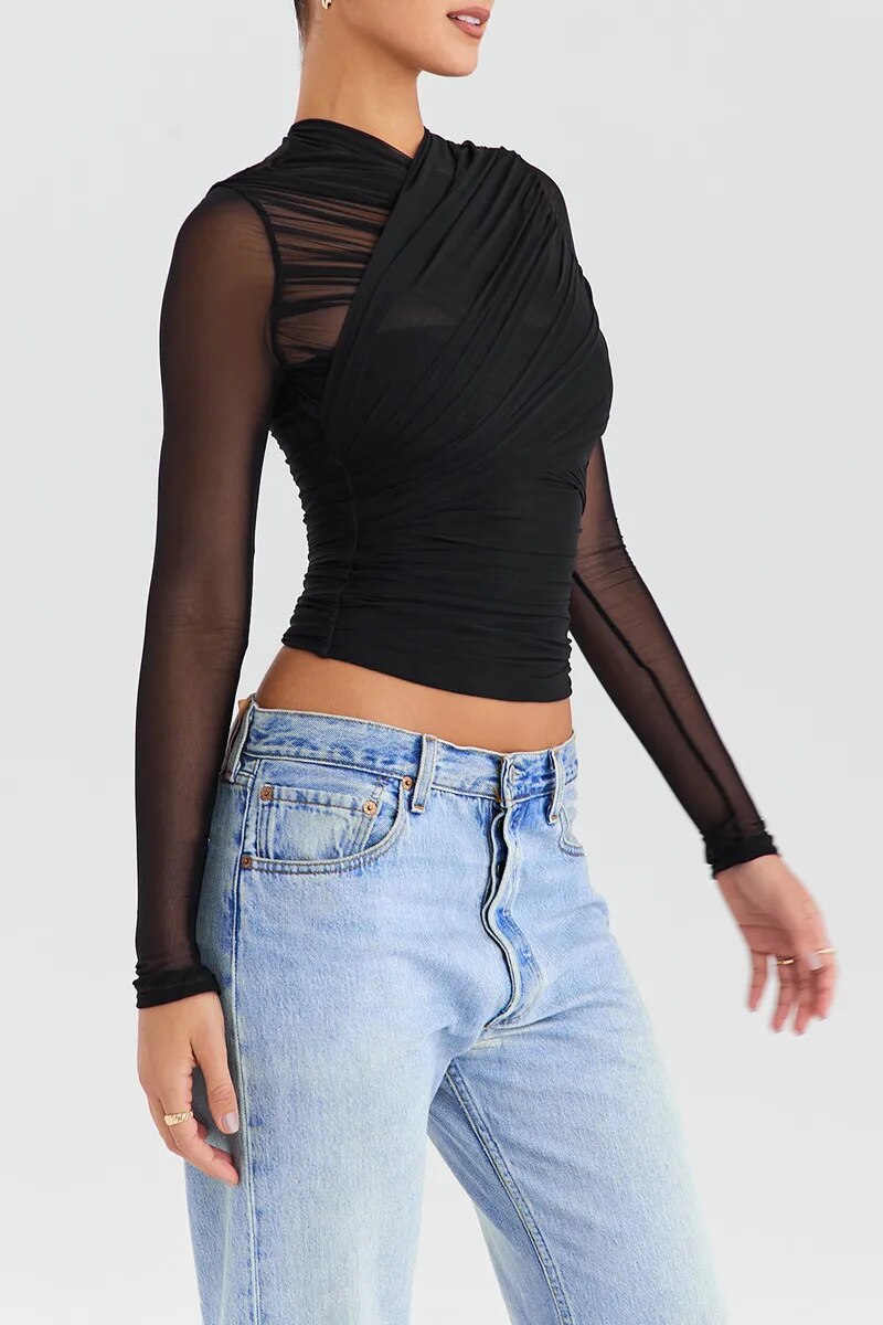 The Bella Mesh Party Top