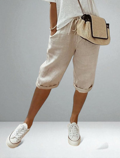 The Nerina Cotton-Linen Harem Pants