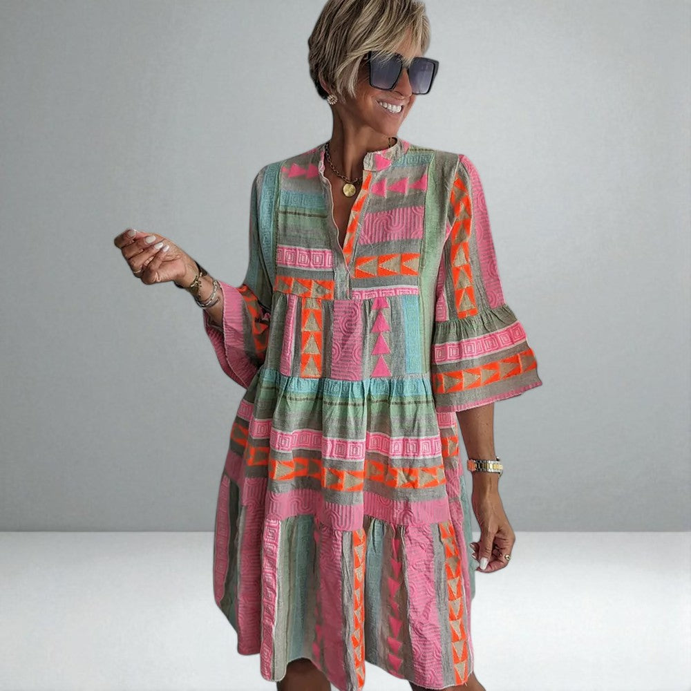 The Calla Embroidered Mini Dress
