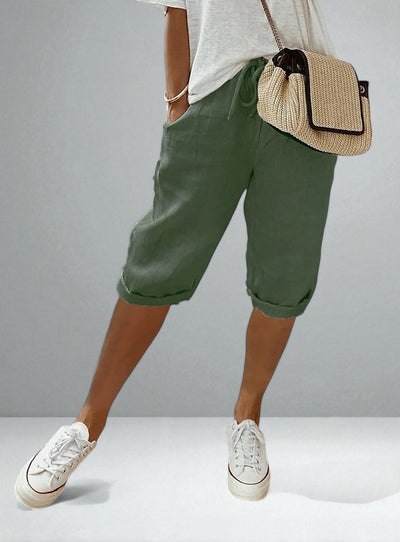 The Nerina Cotton-Linen Harem Pants