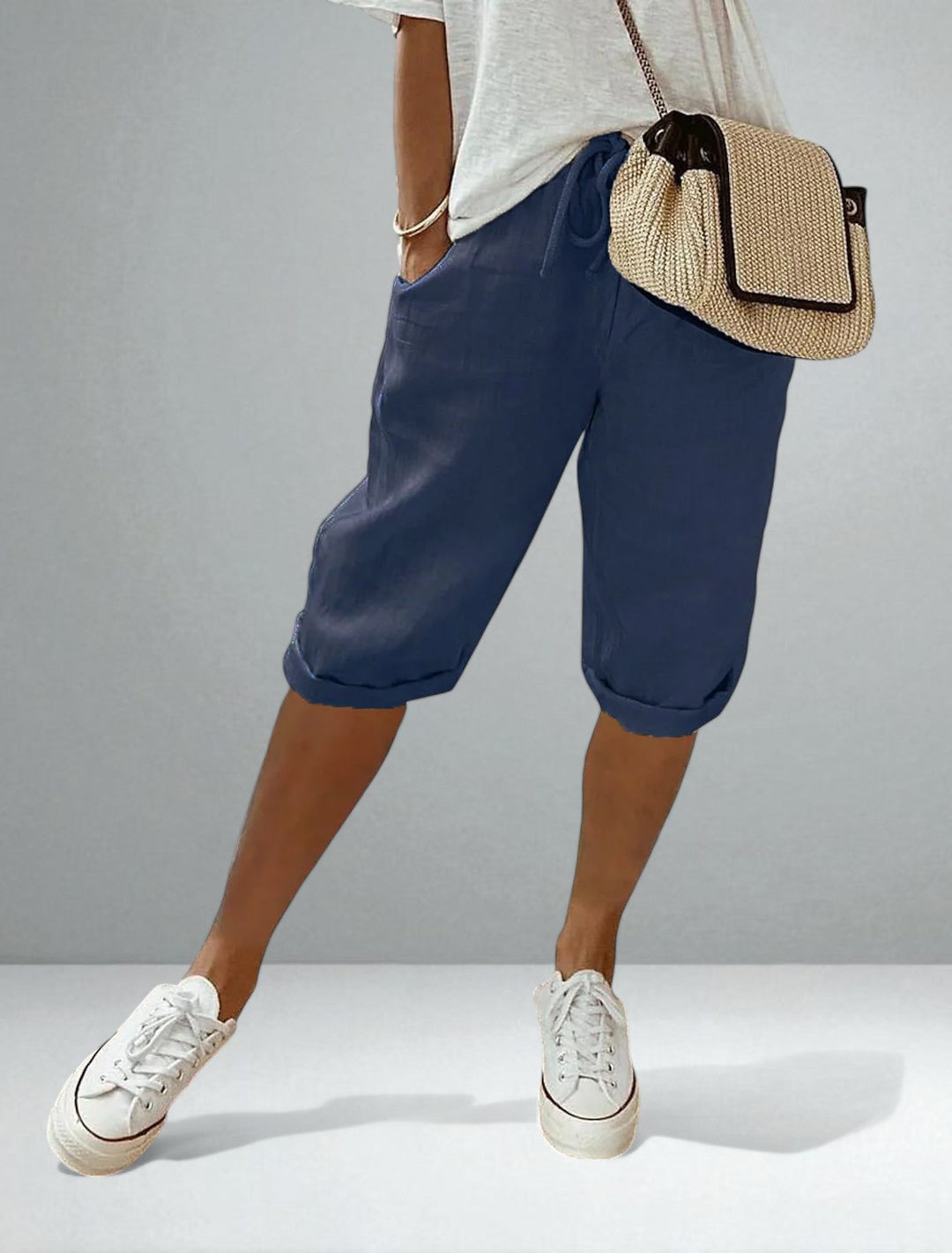 The Nerina Cotton-Linen Harem Pants