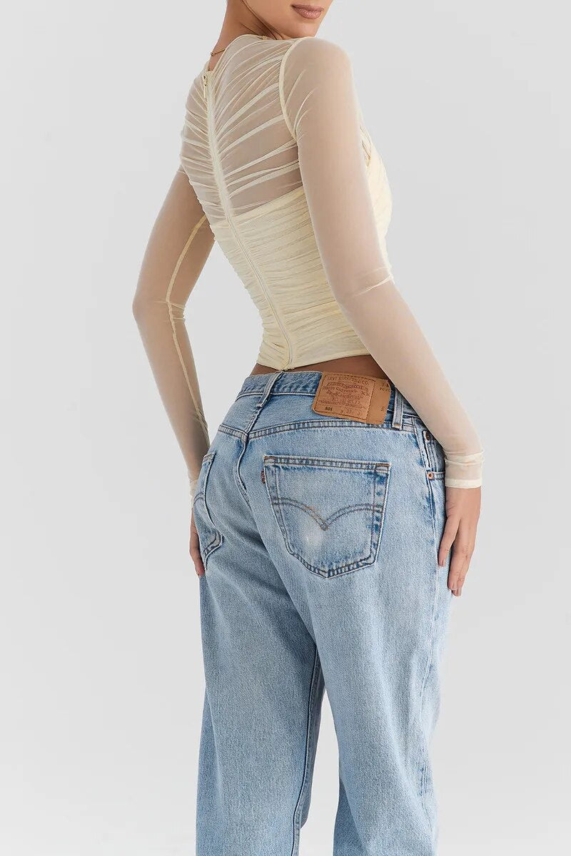 The Bella Mesh Party Top