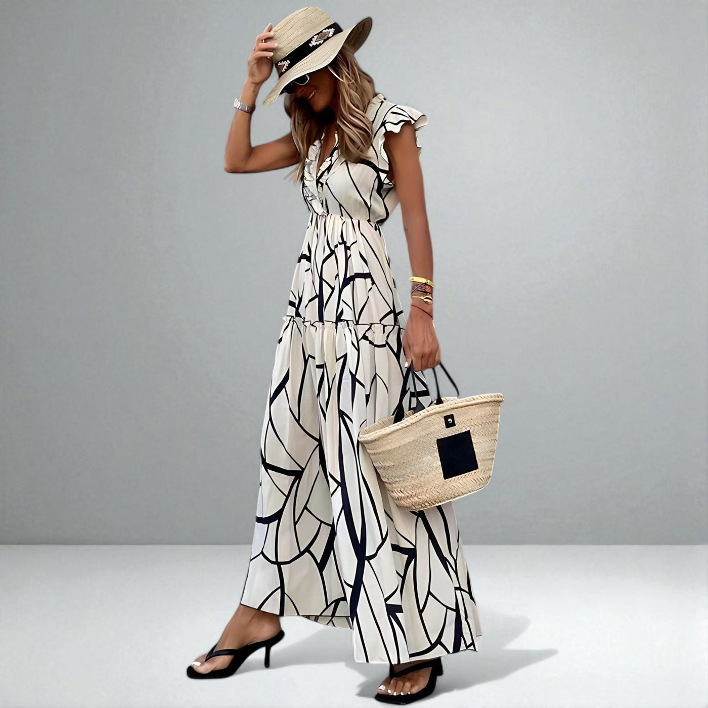 The Maddie Elegant Printed Dress