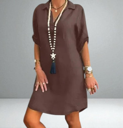 The Sophia Linen Shirt Dress