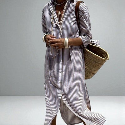 The Gloria Striped Shirt Dress
