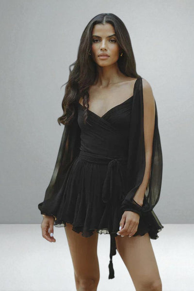 The Layla Balloon Sleeve Mini Dress