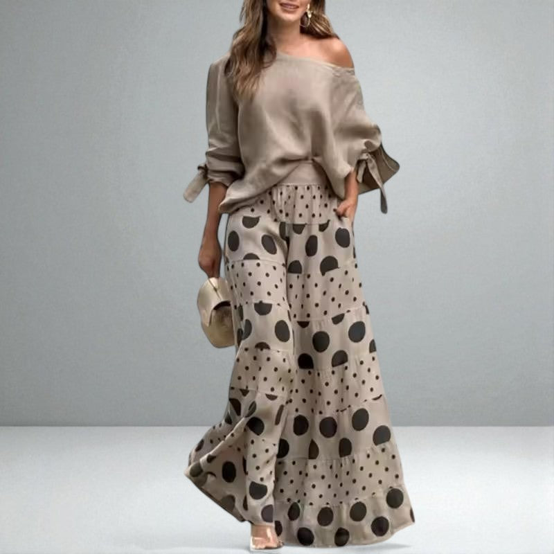 The Amara Polka Palazzo Set