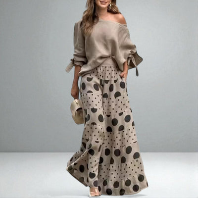 The Amara Polka Palazzo Set