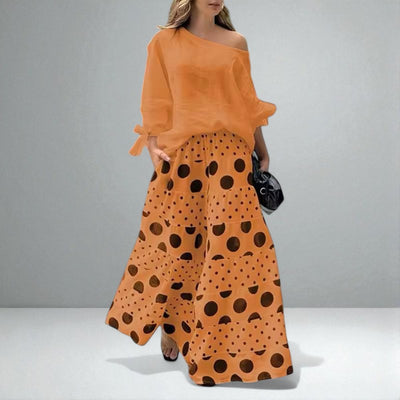The Amara Polka Palazzo Set