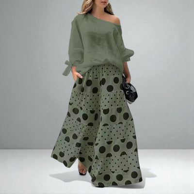 The Amara Polka Palazzo Set