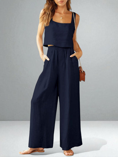 The Isabella Square Neck & Wide Leg Set