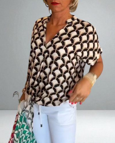 The Zabrina Geometric Print Top