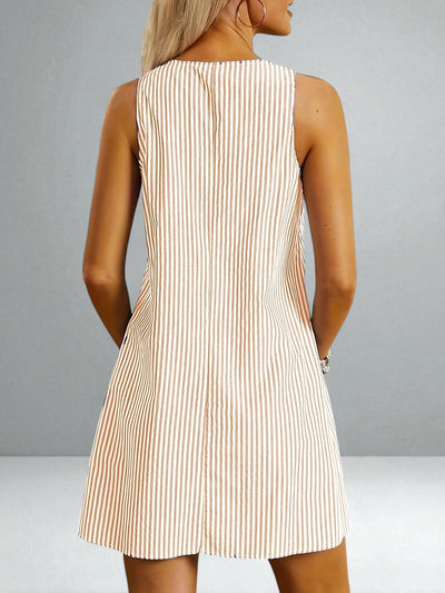 The Allison Sleeveless Striped Dress