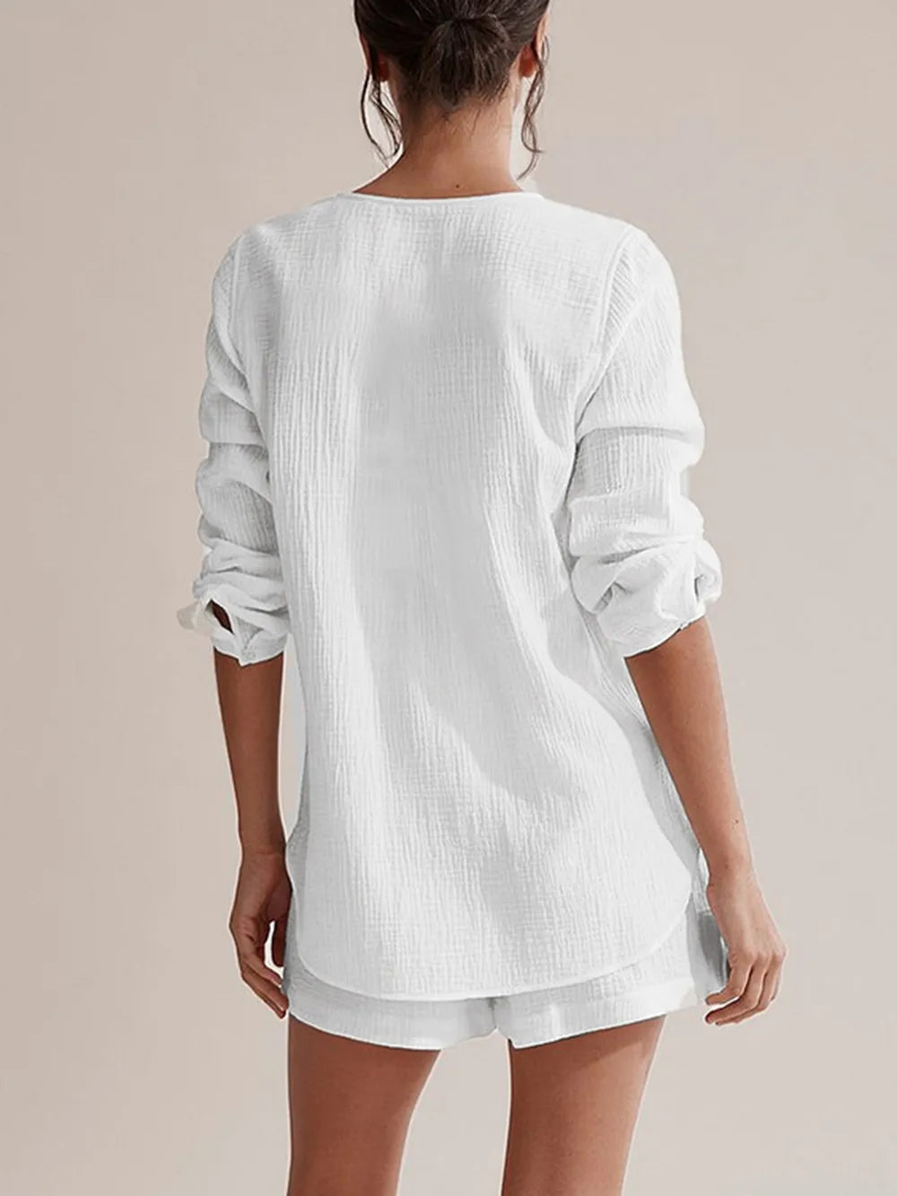 The Renée Long Sleeve Top and Shorts Set