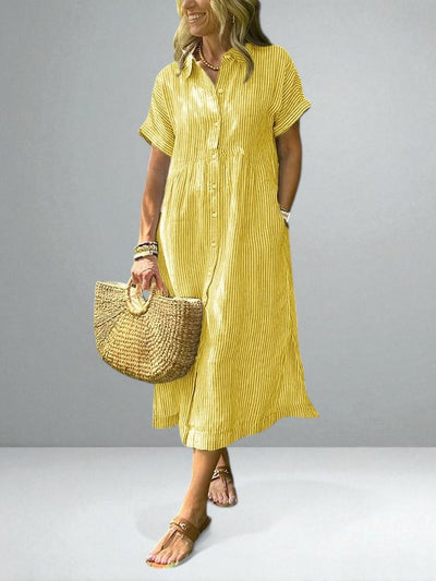 The Elodie Striped Shirt Dress