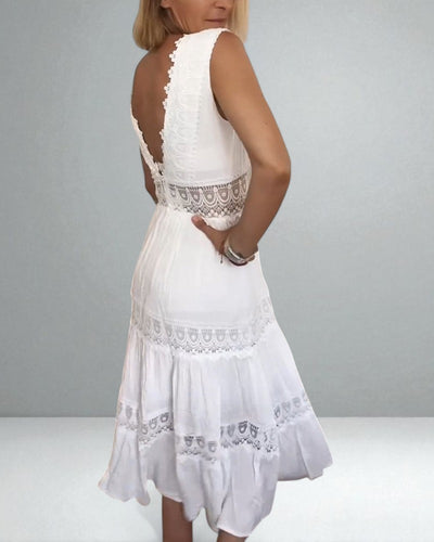 The Alexa Lace V-Neck Cami Dress