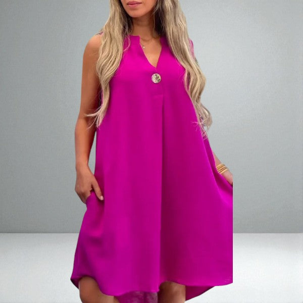 The Sheryl Sleeveless V-neck Dress