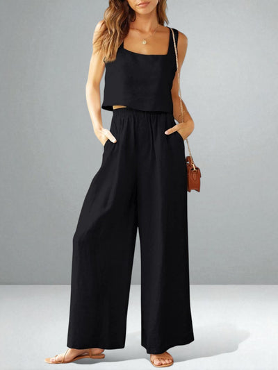 The Isabella Square Neck & Wide Leg Set