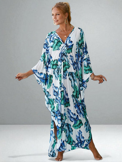 The Alina Palm Leaf Dress