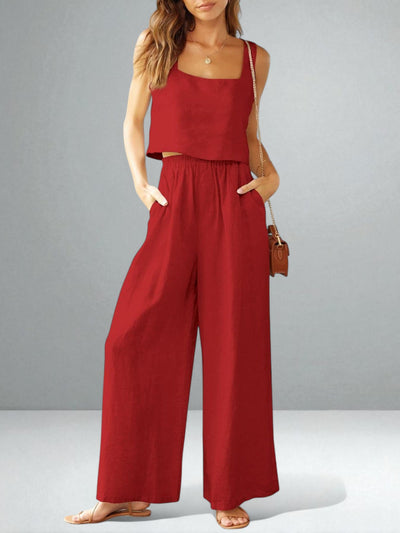The Isabella Square Neck & Wide Leg Set