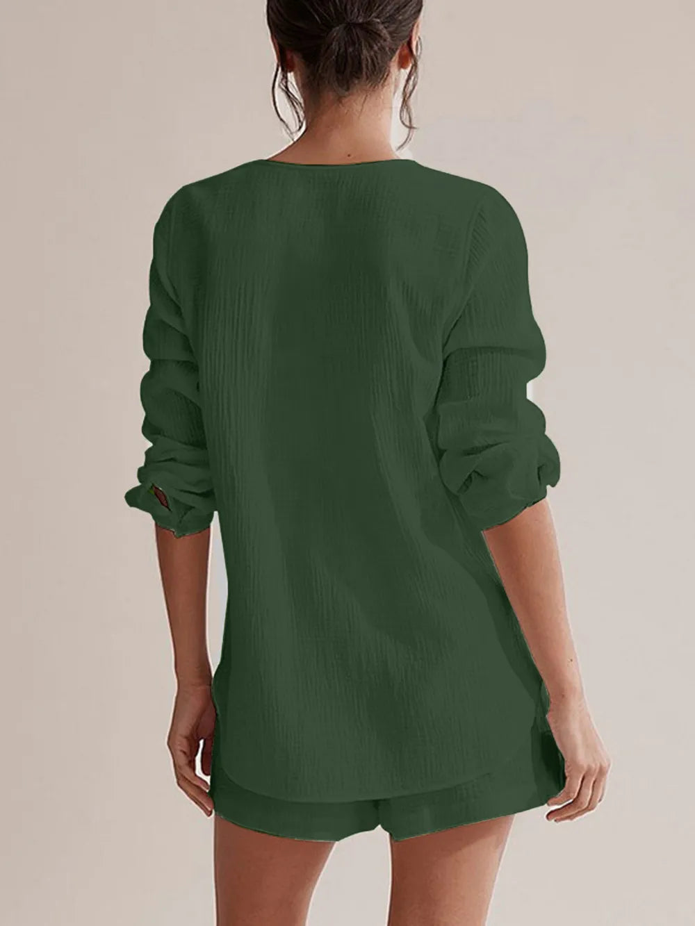 The Renée Long Sleeve Top and Shorts Set