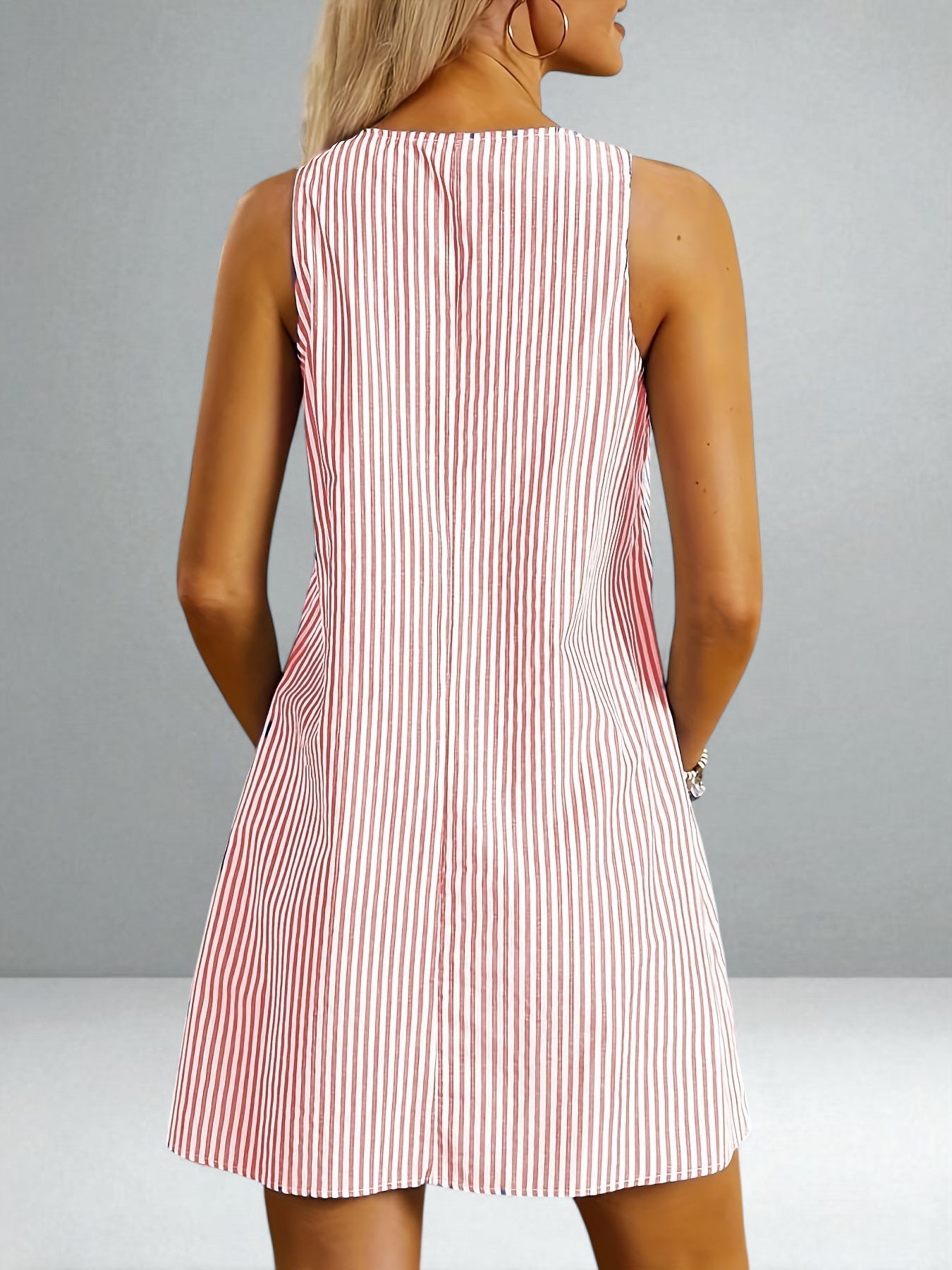 The Allison Sleeveless Striped Dress