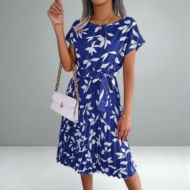 The Anabelle Floral Pleated Midi Dress