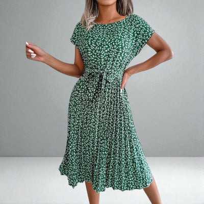The Anabelle Floral Pleated Midi Dress
