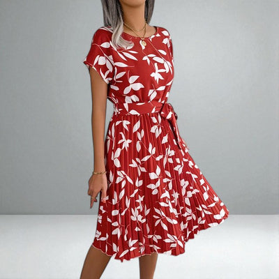 The Anabelle Floral Pleated Midi Dress