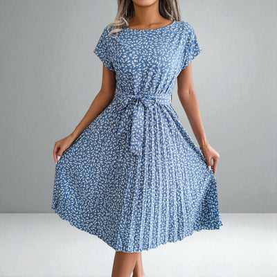 The Anabelle Floral Pleated Midi Dress