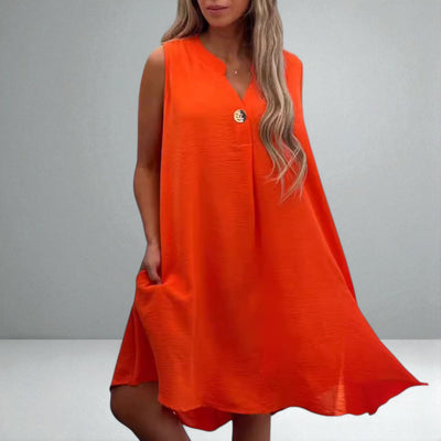 The Sheryl Sleeveless V-neck Dress