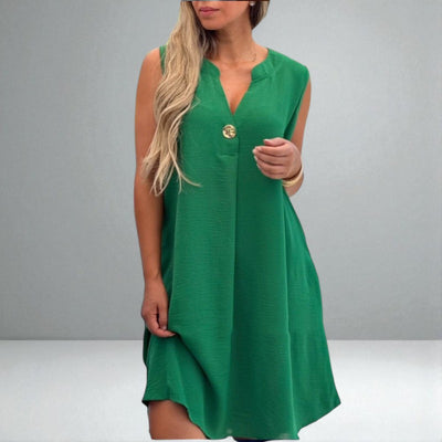 The Sheryl Sleeveless V-neck Dress